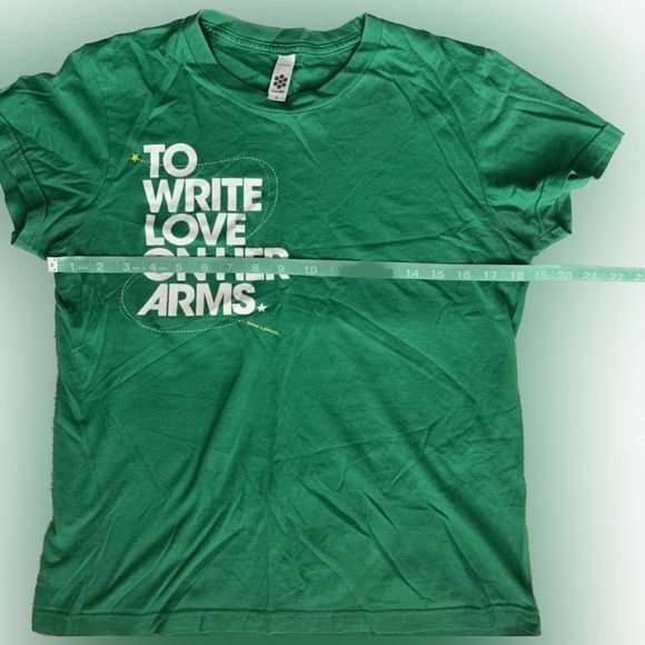 Retro Y2K To Write Love On Her Arms green tee TWLOHA American Apparel Size XL - Picture 7 of 9